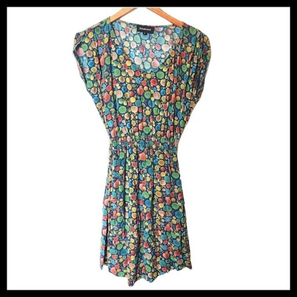 Betabrand "Pollenesian" Pollen Green Dress S Small Pockets